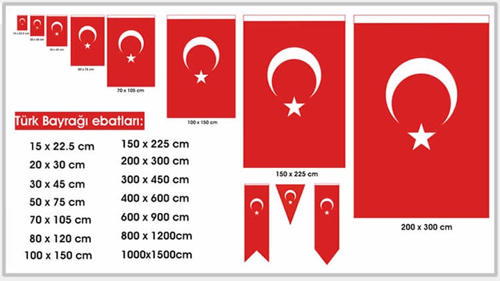 Türk Bayrağı - Alpaka Kumaş Türk Bayrağı